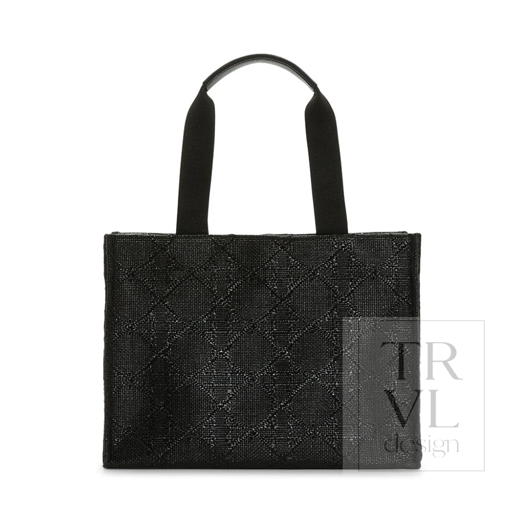 Luxe Bali Straw Tote - Oasis Cane Midnight