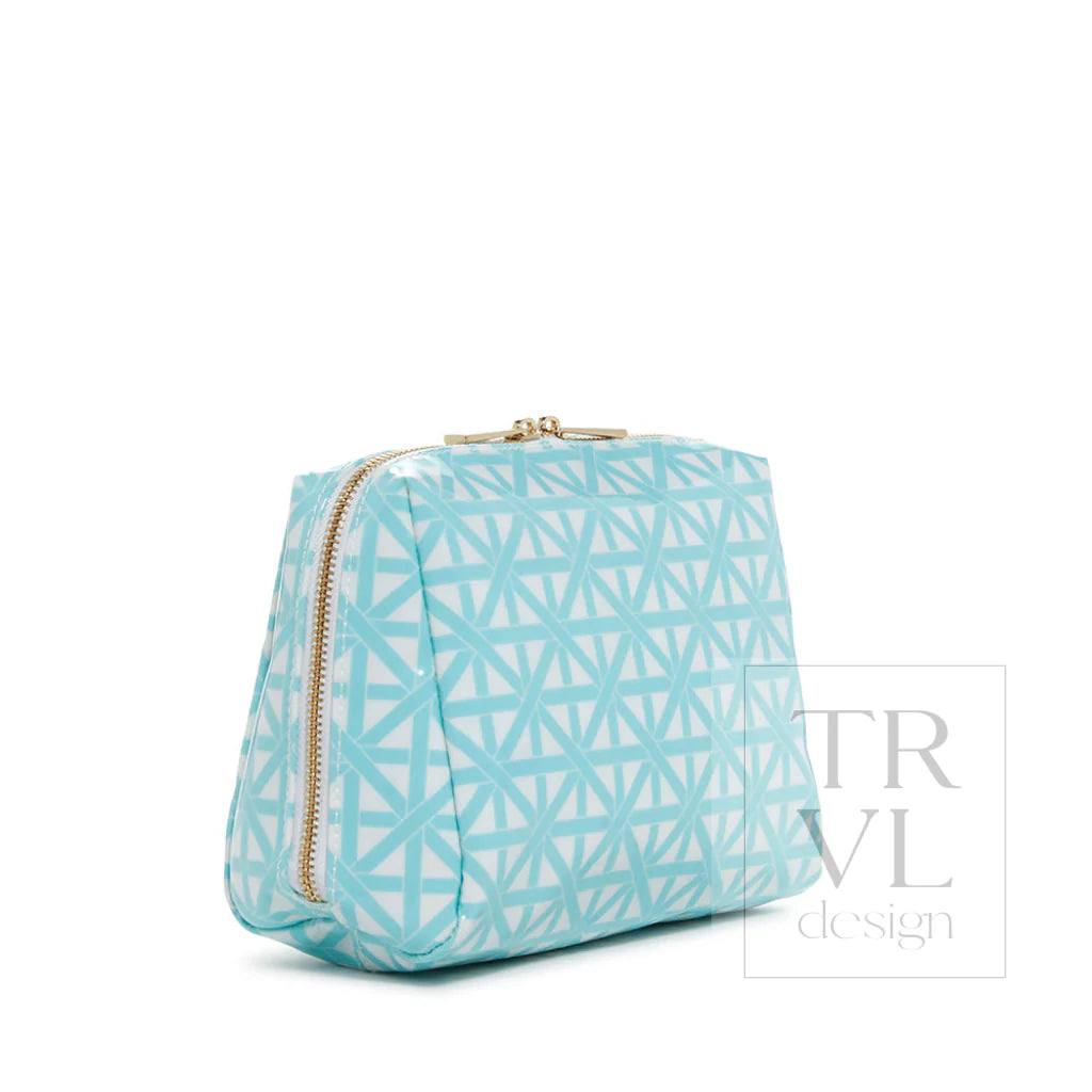 Luxe Gloss Double Zip Med - Trellis Aqua