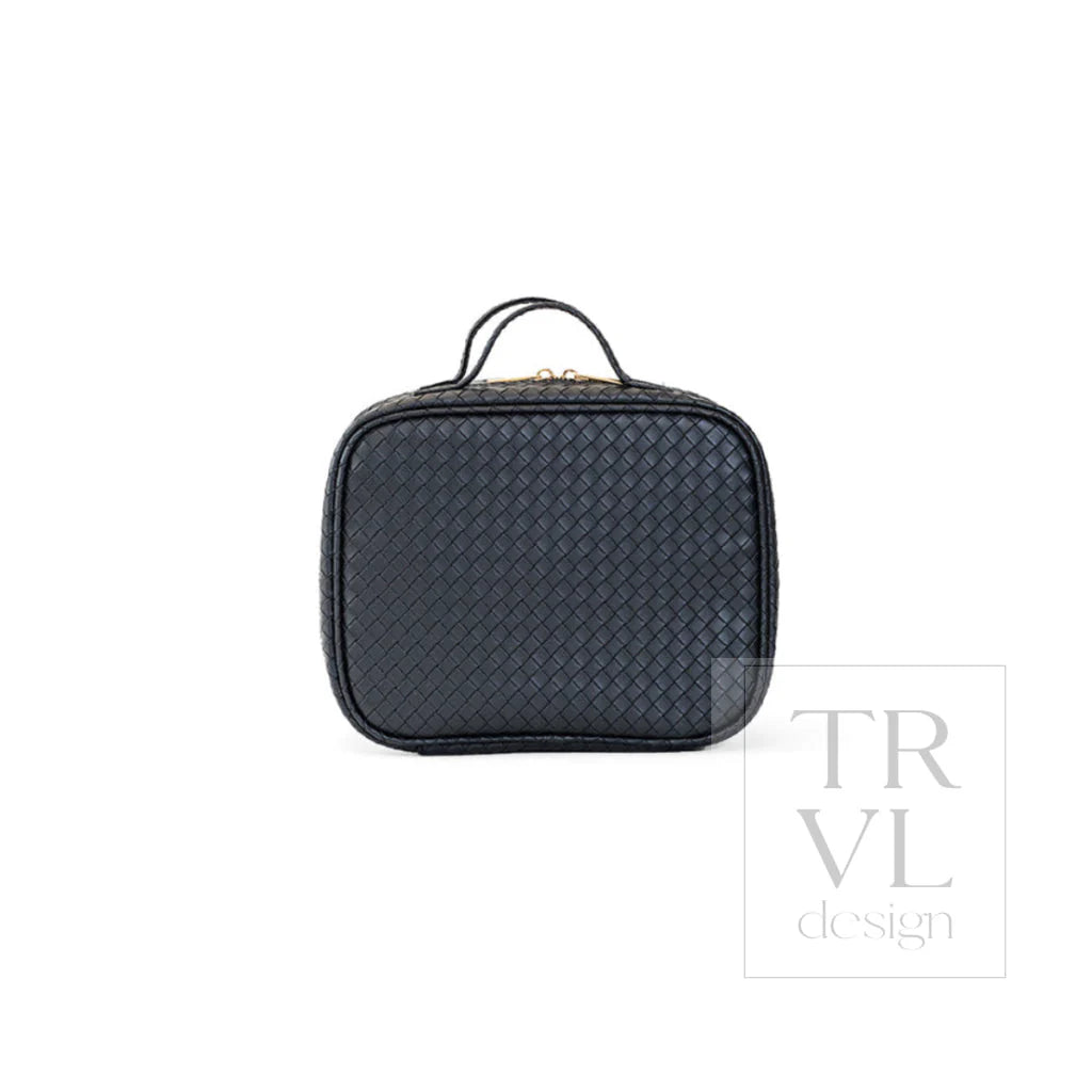 Cosmetic Toiletry Case - Woven Jet