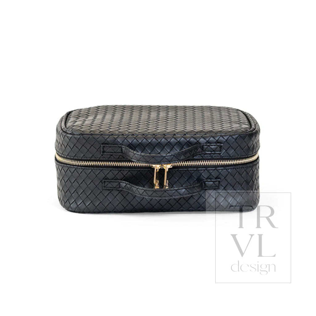 Cosmetic Toiletry Case - Woven Jet