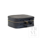 Cosmetic Toiletry Case - Woven Jet