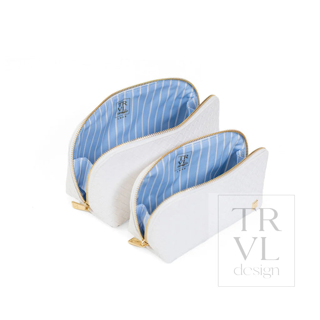 Luxe Duo Case - Woven Blanc
