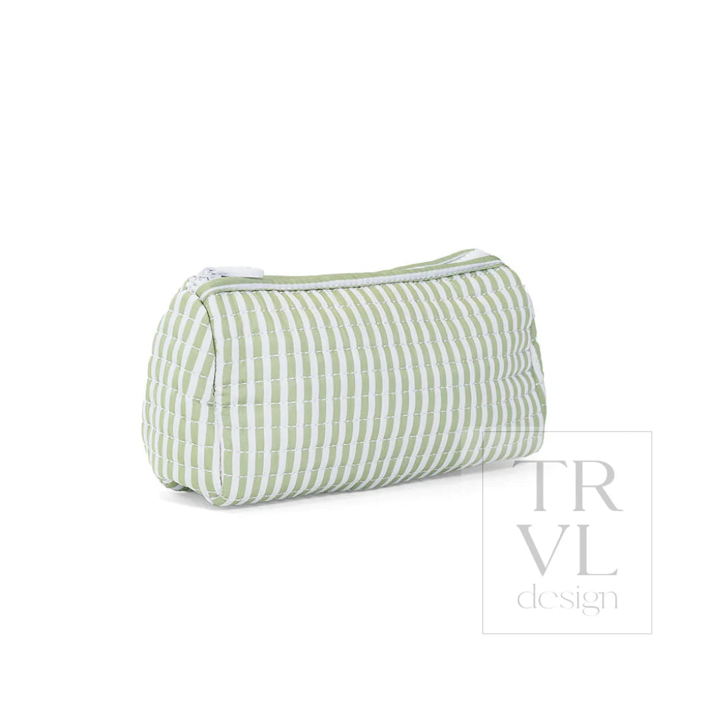 Quilted Pochette Bag - Pimlico Stripe Sage
