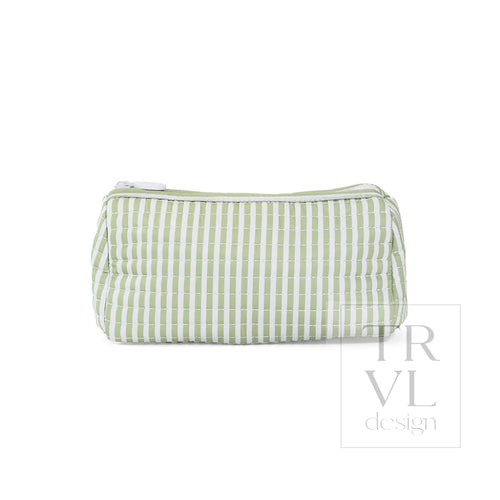 Quilted Pochette Bag - Pimlico Stripe Sage
