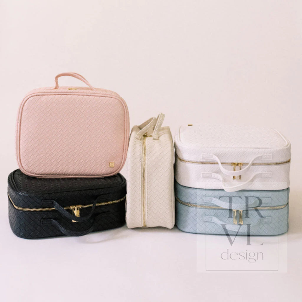 Cosmetic Toiletry Case - Woven Surf
