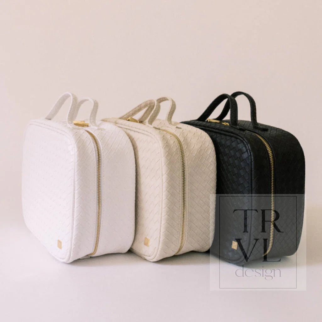 Cosmetic Toiletry Case - Woven Sand
