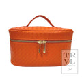 Luxe Woven Train Case Papaya