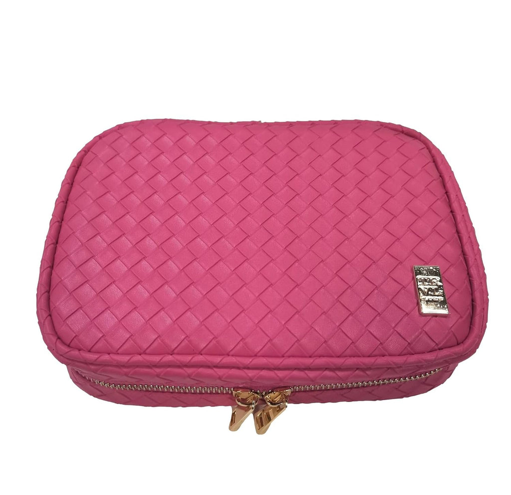 Luxe Zip Around Cosmetic Case - Woven Dahlia
