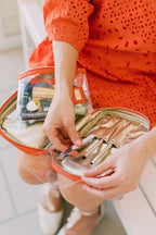 Luxe Zip Around Cosmetic Case - Woven Dahlia