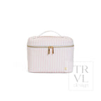 Luxe Vanity Train Case - Pimlico Stripe Pink
