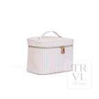 Luxe Vanity Train Case - Pimlico Stripe Pink