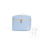 Luxe Vanity Train Case - Pimlico Stripe Chambray