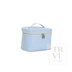 Luxe Vanity Train Case - Pimlico Stripe Chambray