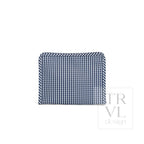 Roadie Medium Zip Pouch - Gingham Navy