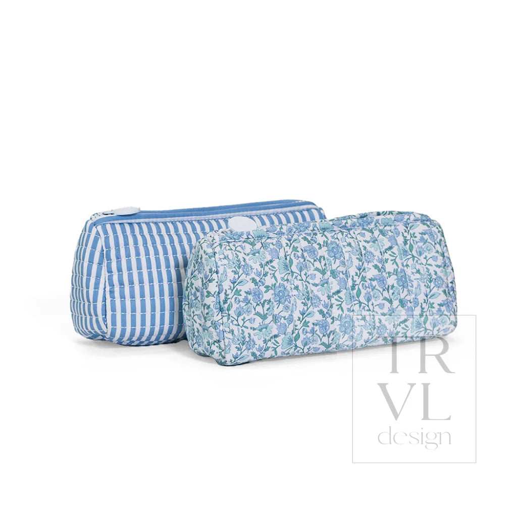Quilted Pochette Bag - Pimlico Stripe Chambray