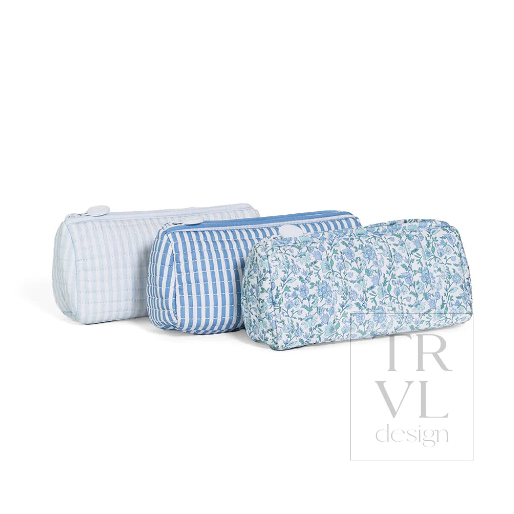 Quilted Pochette Bag - Pimlico Stripe Chambray
