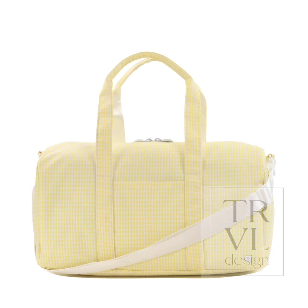 Weekender Duffel Bag - Gingham Buttercup