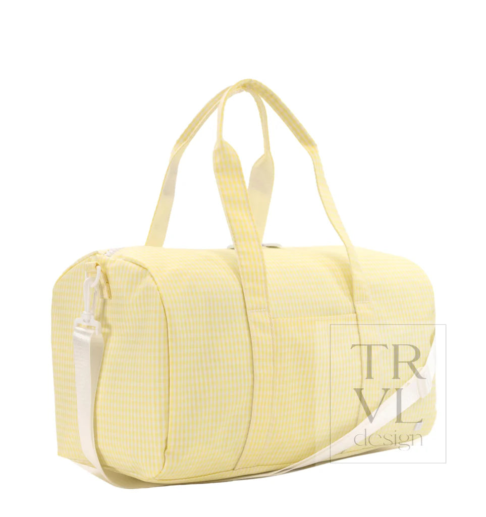 Weekender Duffel Bag - Gingham Buttercup