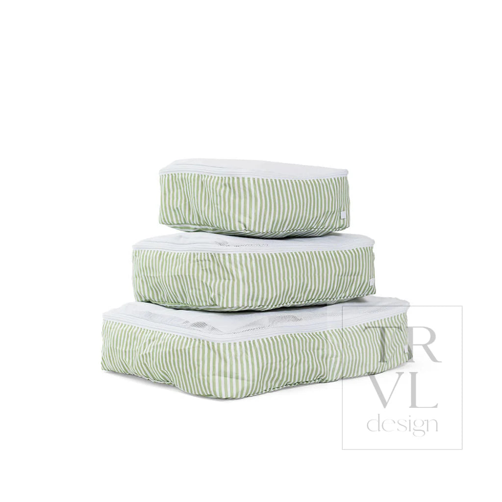 Packing Squad - Packing Cubes Pimlico Stripe Sage