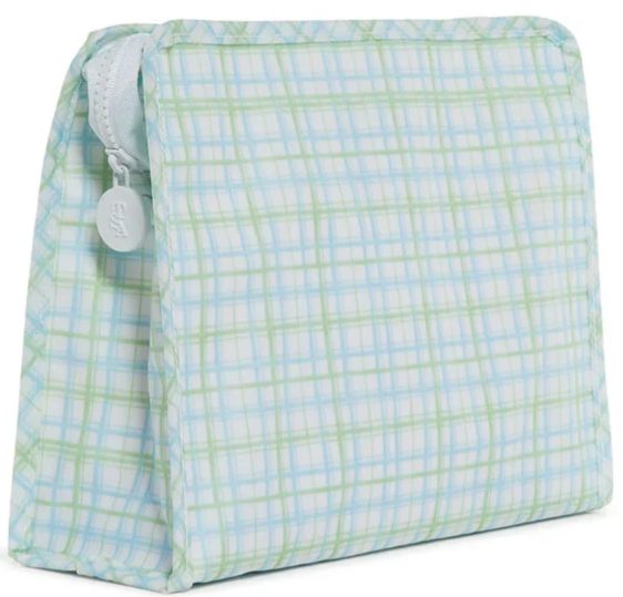 TRVL DESIGN TS520-CPG ROADIE LARGE ZIP POUCH - CLASSIC PLAID GREEN