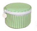 TRVL DESIGN JEWEL ROUND CASE-GINGHAM LEAF2 TS560-LEF