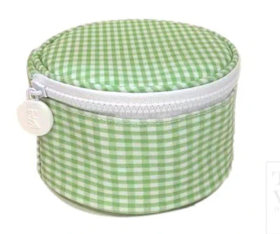 TRVL DESIGN JEWEL ROUND CASE-GINGHAM LEAF2 TS560-LEF