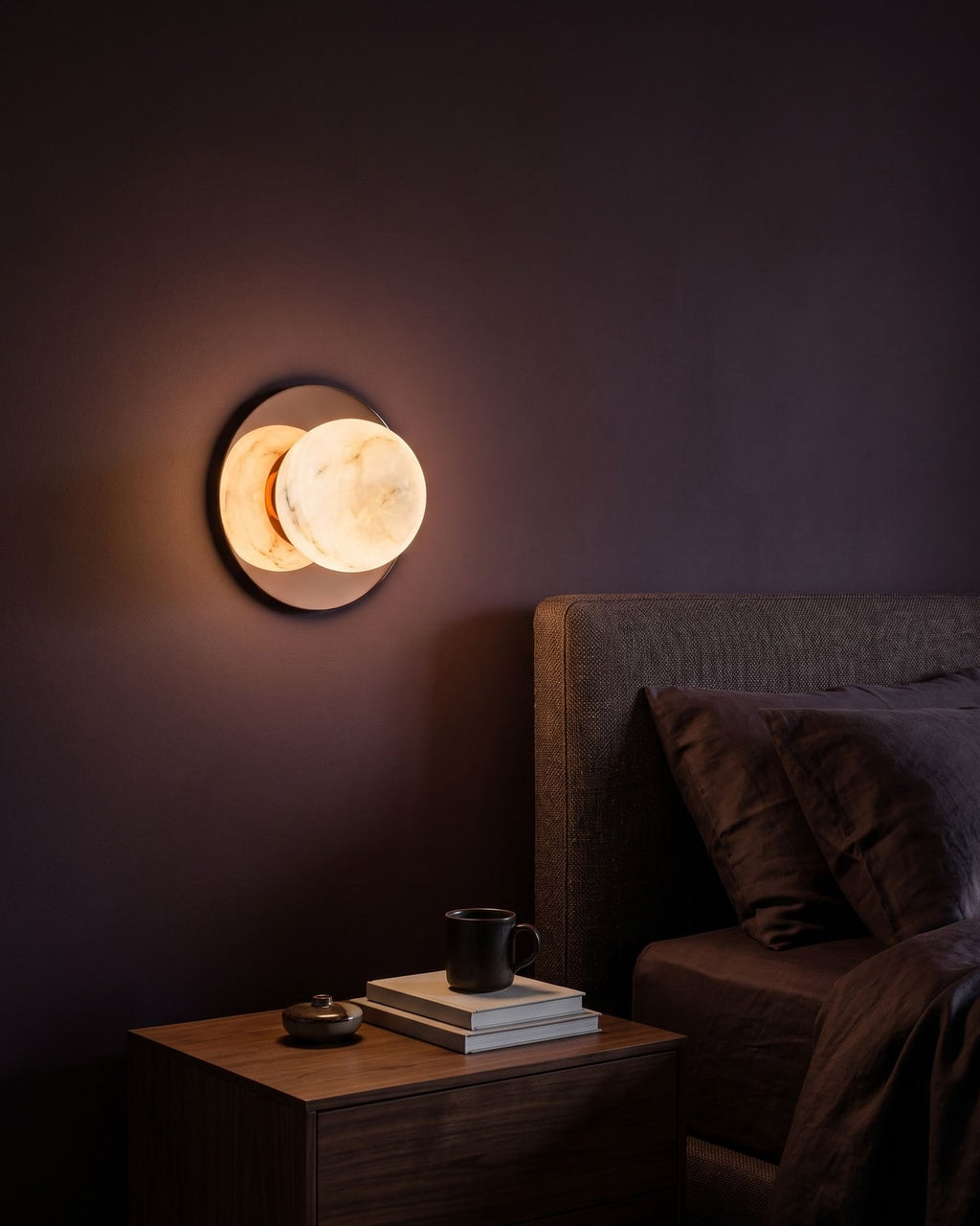 Saturn Cycle Alabaster Wall Sconce