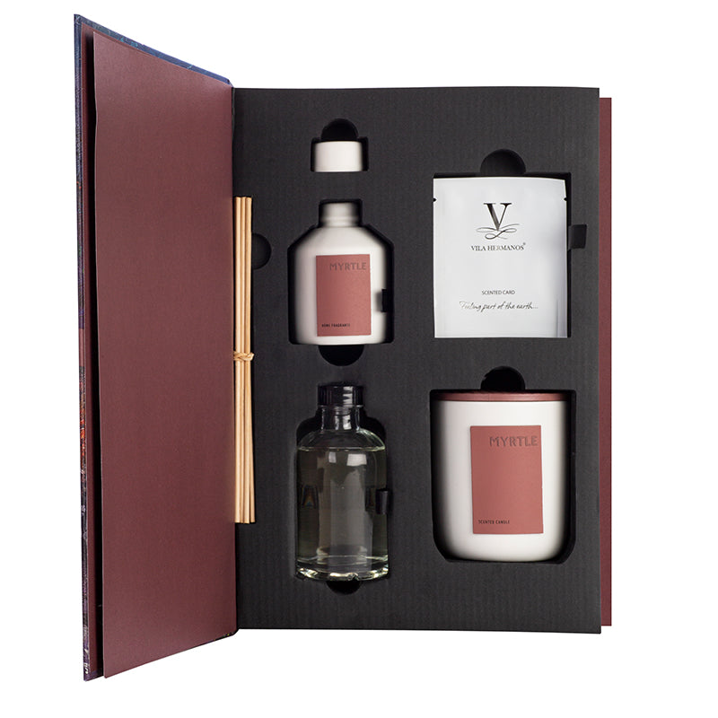 Myrtle-pink Set Candle Candle 200g, Diffusor 100 Ml