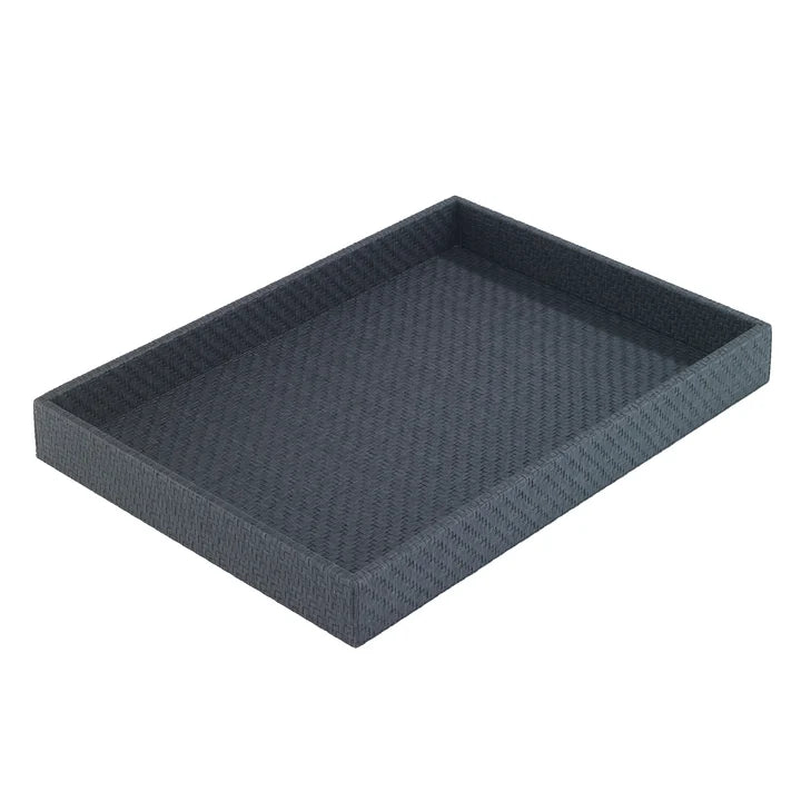 Wicker  Navy Rectangle Tray 18x13¨