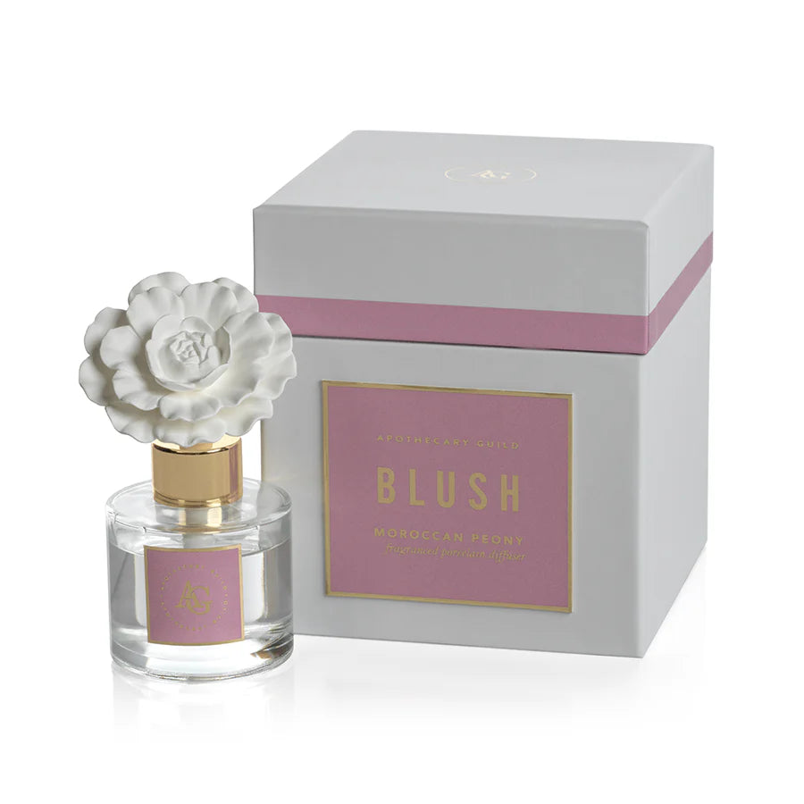 Apothecary Guild Blush Porcelain Diffuser Moroccan Peony 50 Ml