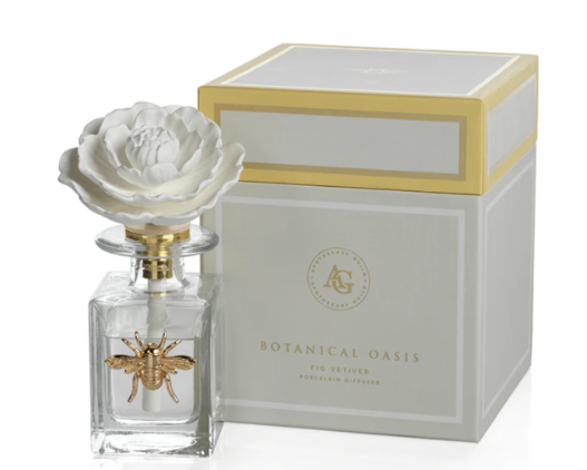 Apothecary Guild Botanical Oasis Porcelain Diffuser Bee Fig Vertiver 100 Ml