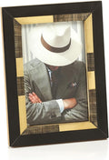 Black Chiseled Horn & Brass Frame Na 4 x 6