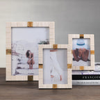 Maha Bone W/brass Trim Photo Frame Na 5 x 7