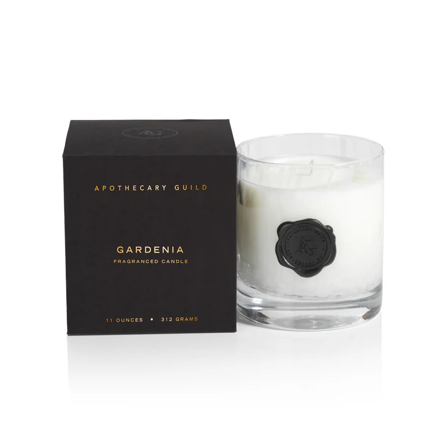 Apothecary Guild Opal Glass Small Candle Jar In Gift Box Gardenia 312 Gr