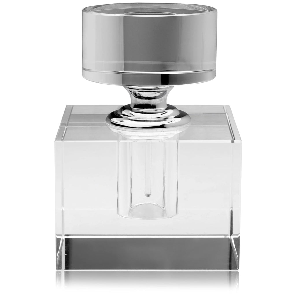 Modern Morocco Cube Glass Perfume 2.5 x 2.5 x 3.25 Inches