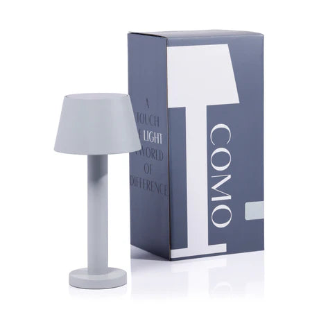 Como Rechargeable Table Light Light Gray 4.5 x 9.5 In