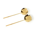 Dainty Polished Fold Server Set Of 2 Gold 11.5 x 3 x .75 In