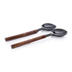 Bamboo And Horn Server Set Of 2 Brown 15 x 4 x 1 In