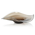 Tropezana Wave Glass Bowl Taupe 18 x 4.75 In