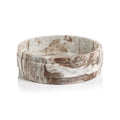 Arabescato Bowl Brown/white 13.75 x 4 In