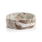 Arabescato Bowl Brown/white 13.75 x 4 In