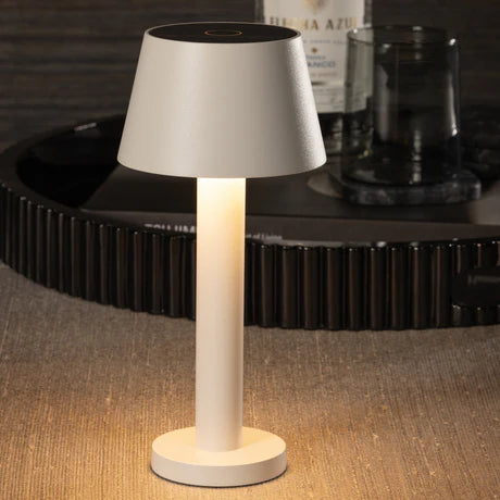 Como Rechargeable Table Light Matt White 4.5 x 9.5 In