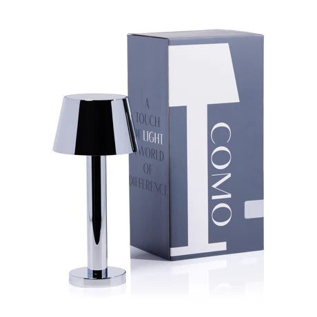 Como Rechargeable Table Light Polised Chrome 4.5 x 9.5 In
