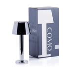 Como Rechargeable Table Light Polised Chrome 4.5 x 9.5 In
