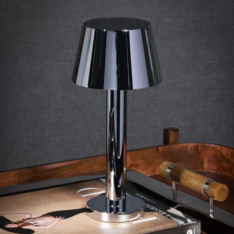 Como Rechargeable Table Light Polised Chrome 4.5 x 9.5 In