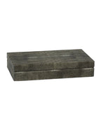 Bora Bora Faux Stingray Leather Box With Suede Interior Small (12 In x 6 In x 3 In)