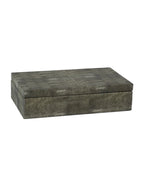 Bora Bora Faux Stingray Leather Box With Suede Interior Large ( 14 In x 8 In x 4 In)