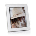 Nappa Leather Photo Frame White And Grey 8 x 10 In