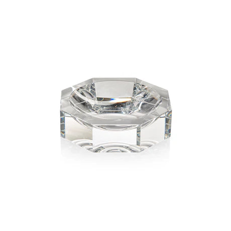 Glass Crystal Octagon Bowl Clear 7.25 In x 2 In