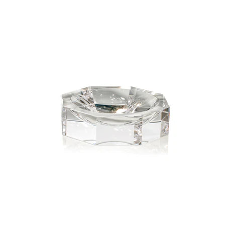 Glass Crystal Octagon Bowl Clear 7.25 In x 2 In